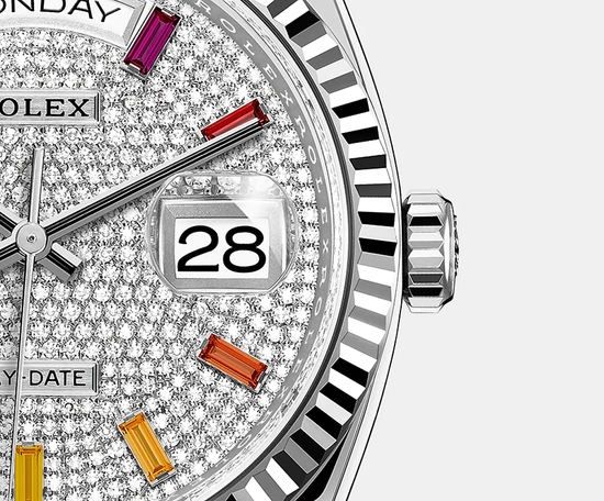 Rolex Replica Watch Day-Date, 36mm, Platinum, 128236-0003