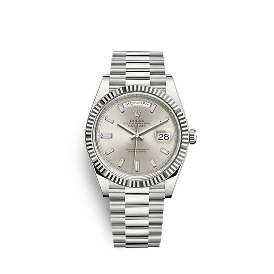 Rolex Replica Watch Day-Date 40 White gold 228239-0003