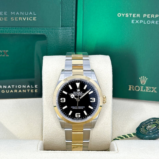 Rolex Replica Watch Explorer 36mm, Stainless Steel and 18k Yellow Gold, 124273