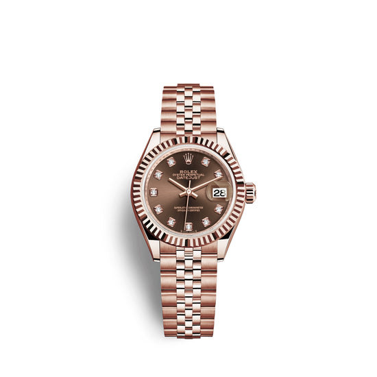Rolex Replica Watch Lady-Datejust 28, 18k Everose Gold, 279175-0010