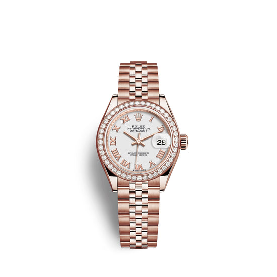 Rolex Replica Watch Lady-Datejust 28, 18kt Everose Gold and diamonds, 279135RBR-0024