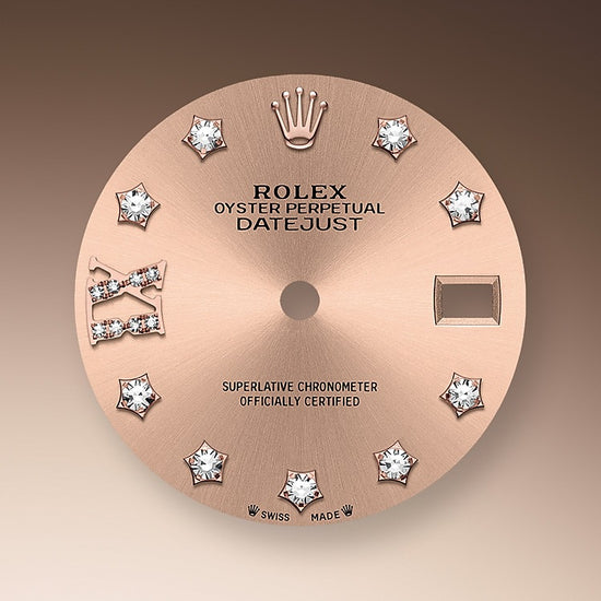 Rolex Replica Watch Lady-Datejust 28, 18kt Everose Gold and diamonds, 279135RBR-0030