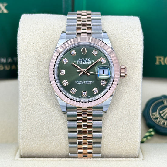 Rolex Replica Watch Lady-Datejust 28, Oystersteel and 18k Everose Gold, 279171-0007
