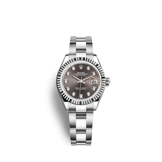 Rolex Replica Watch Lady-Datejust 28, Oystersteel and 18k White Gold, 279174-0016