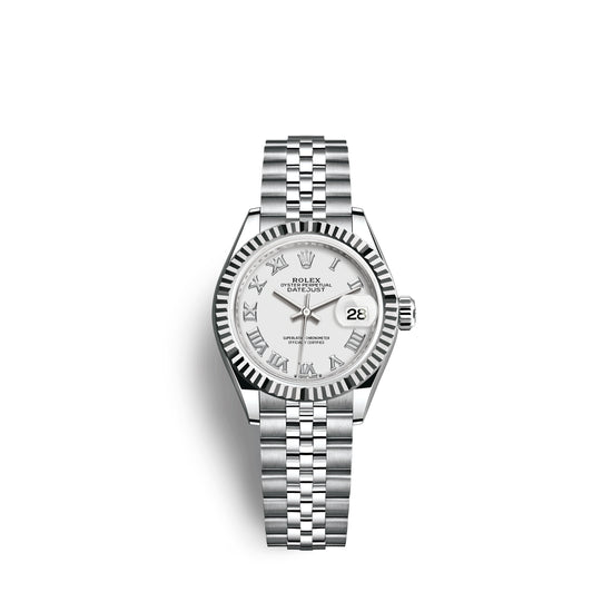 Rolex Replica Watch Lady-Datejust 28, Oystersteel and 18k White Gold, 279174-0019