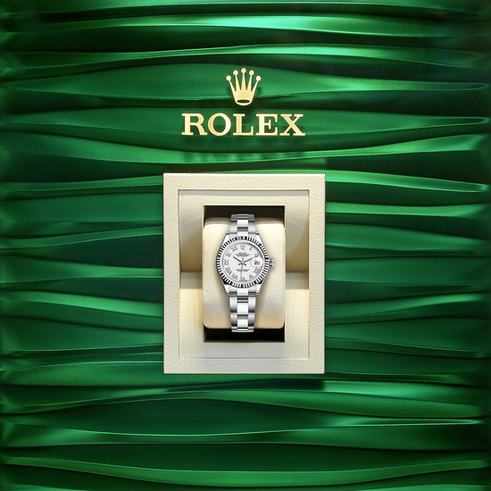 Rolex Replica Watch Lady-Datejust 28, Oystersteel and 18k White Gold, 279174-0020