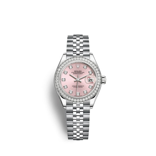 Rolex Replica Watch Lady-Datejust 28, Oystersteel and 18k White Gold, 279384RBR-0003