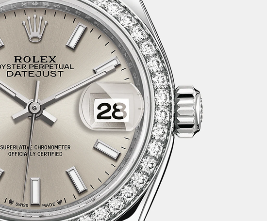 Rolex Replica Watch Lady-Datejust 28, Oystersteel and 18k White Gold, 279384RBR-0007