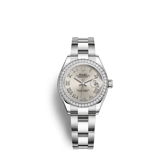 Rolex Replica Watch Lady-Datejust 28, Oystersteel and 18k White Gold, 279384RBR-0010