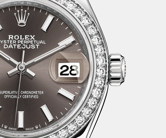 Rolex Replica Watch Lady-Datejust 28, Oystersteel and 18k White Gold, 279384RBR-0014