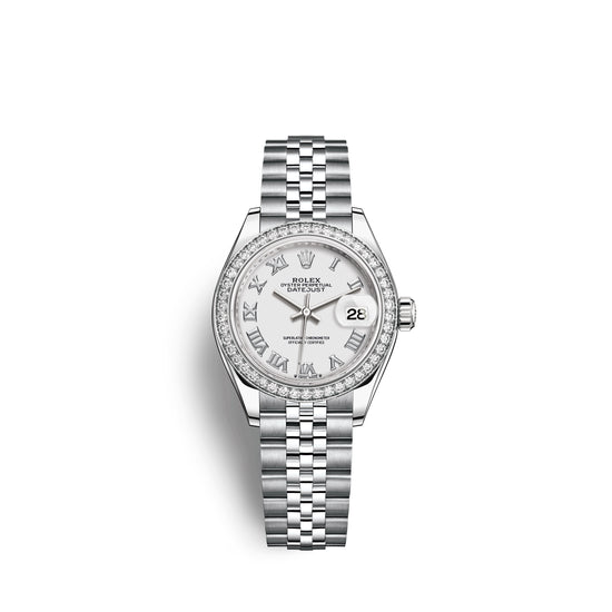 Rolex Replica Watch Lady-Datejust 28, Oystersteel and 18k White Gold, 279384RBR-0019