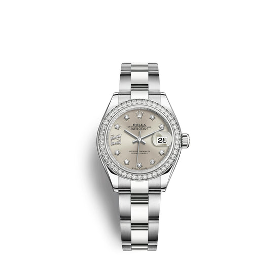 Rolex Replica Watch Lady-Datejust 28, Oystersteel and 18k White Gold, 279384RBR-0022