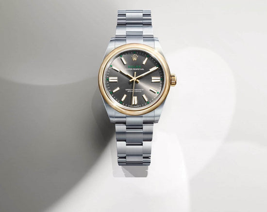 Rolex Replica Watch Oyster Perpetual 36, Oystersteel and 18k Yellow Gold, 36mm, Slate dial, Domed Oyster, 126003-0001