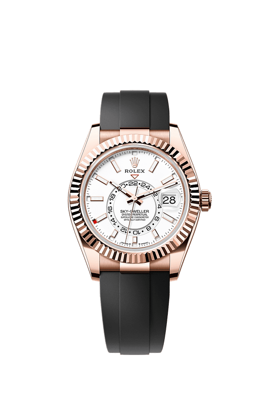 Rolex Replica Watch Sky-Dweller, 42mm, 18k Everose Gold, 336235-0003