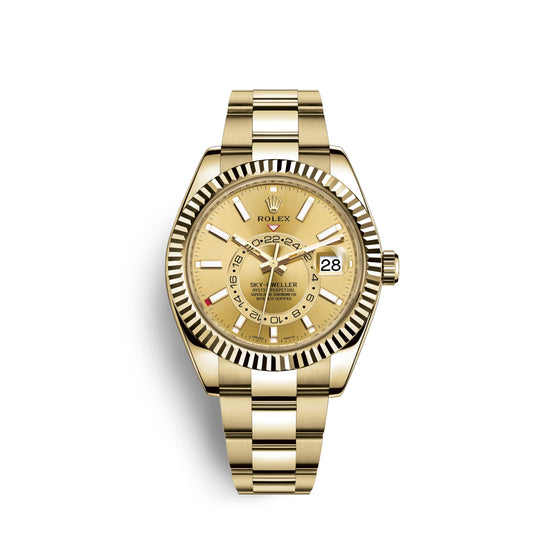 Rolex Replica Watch Sky-Dweller 42mm, 18k Yellow Gold, 326938-0003