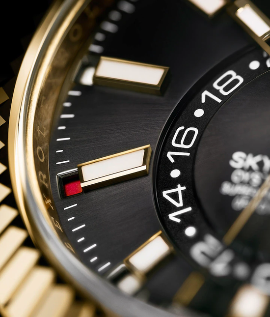Rolex Replica Watch Sky-Dweller 42mm, 18k Yellow Gold, Oysterflex, 326238-0009