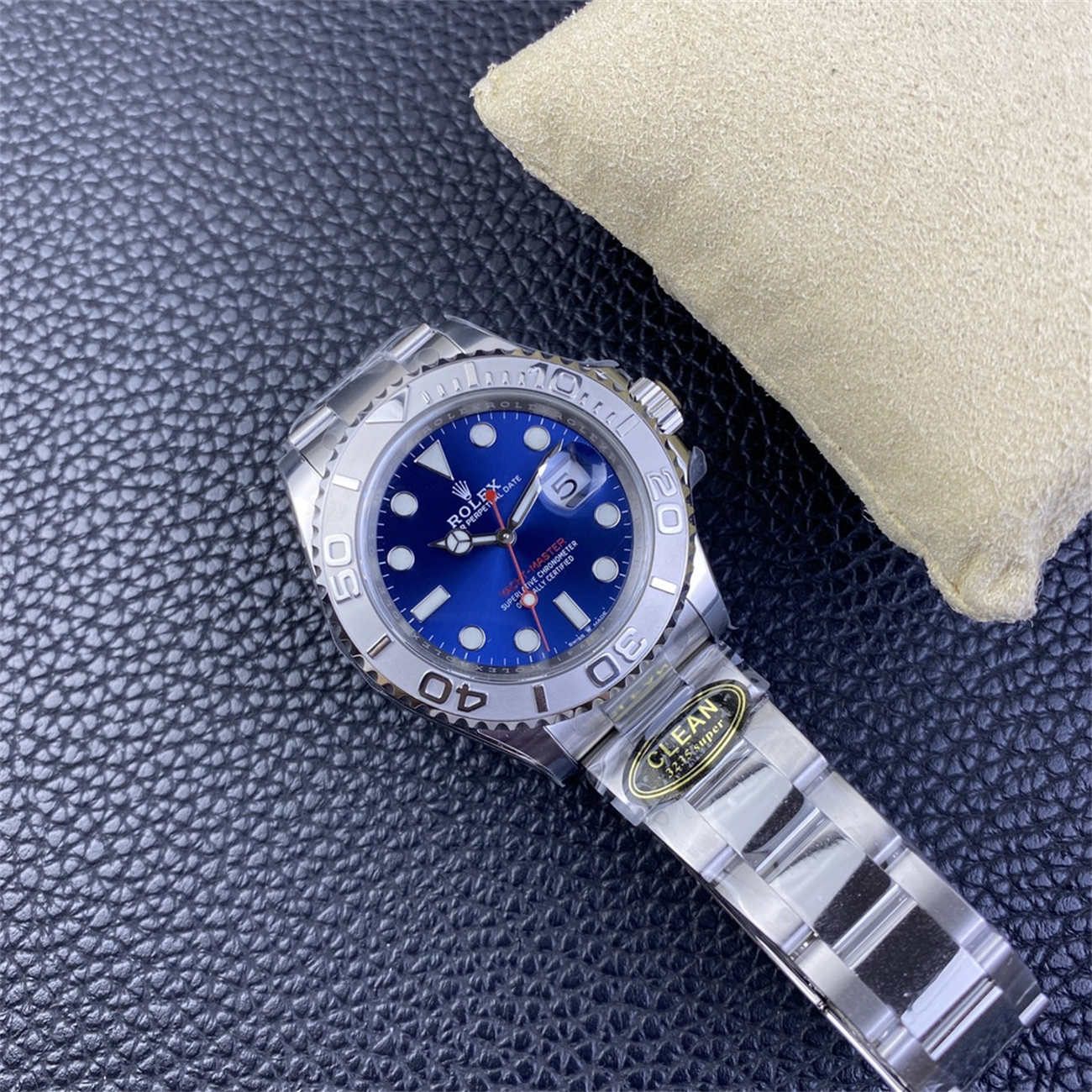 Rolex Yacht-Master Blue Dial Replica – 40mm Platinum Bezel 3235 Clone