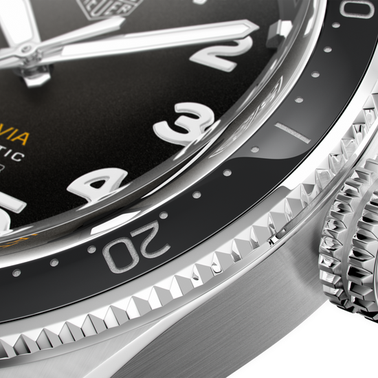 TAG Heuer Autavia Calibre 5 Chronometer, 42 mm, Stainless Steel and ceramic, WBE5114.FC8266