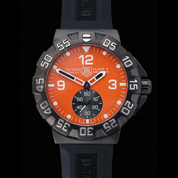Tag Heuer Formula One Grande Date Orange Dial Rubber Bracelet new60174