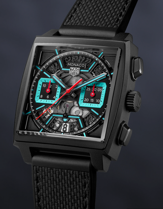 TAG Heuer Monaco Chronograph Skeleton, Black DLC Titanium, Automatic, 39mm, CBL2184.FT6236