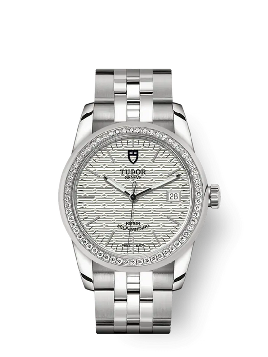 Tudor Replica Watch Glamour Date, Stainless Steel and Diamond-set bezel, 36mm, M55020-0002
