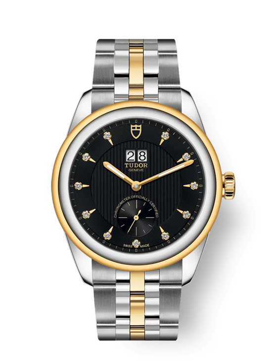 Tudor Replica Watch Glamour Double Date, Stainless Steel and 18k Yellow Gold with Diamond-set, 42mm, M57103-0004