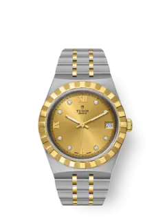 Tudor Replica Watch Royal, Stainless Steel and 18k Yellow Gold with Diamond-set, 34mm, M28403-0006