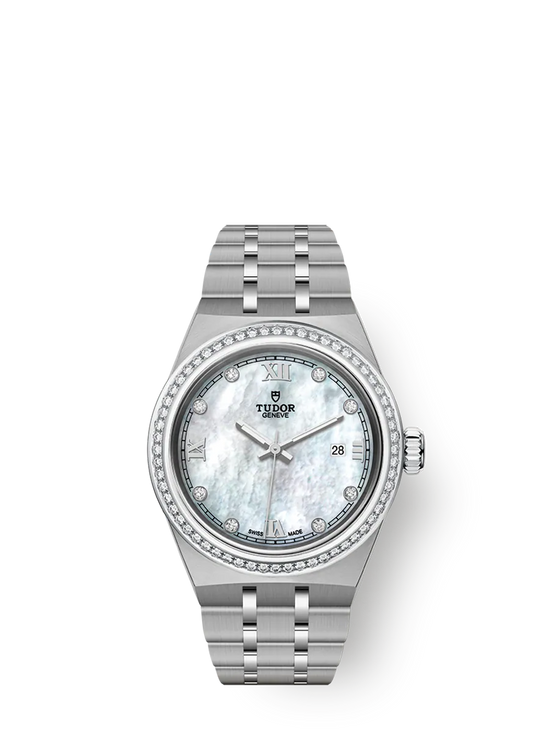 Tudor Replica Watch Royal, Stainless Steel and Diamond-set dial with Diamond-set bezel, 28mm, M28320-0001