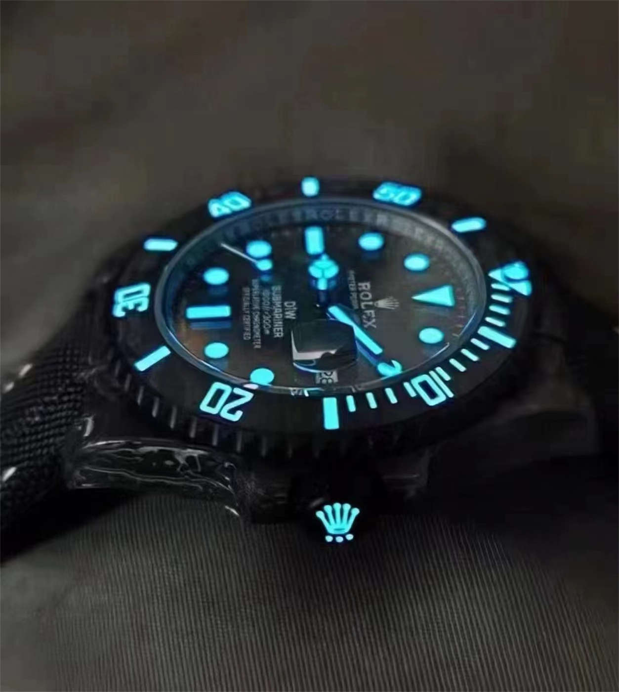 VSF DiW Carbon Submariner Red Edition – 40mm Forged Carbon (VS3135)